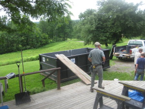 First step: rent a dumpster