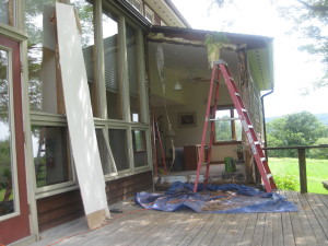 Second step: tear out